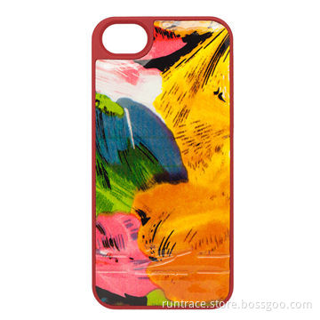 Backcover for iPhone5C, The Doodle series, made from painting surface finish genuine leather
